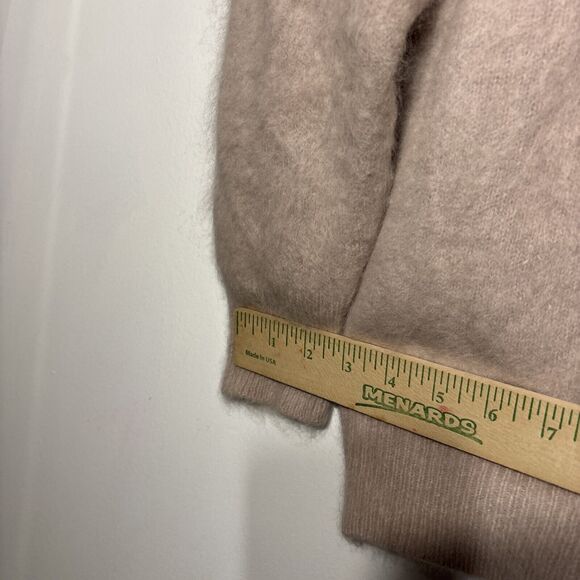 RARE BELLDINI Fluffy Fuzzy Vintage Angora Light Pink Cardigan Sweater Sz M Flaw - Picture 8 of 14